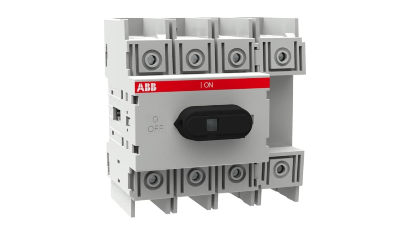 ABB Sezionatore portafusibili integrato, 3 poli, 125A, con impugnatura bloccabile e protezione IP65.