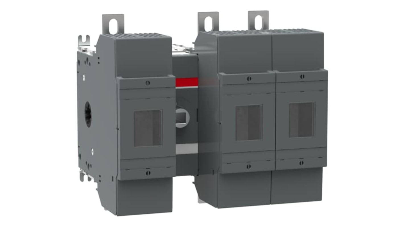 Sezionatore portafusibili ABB 3 poli, 400A, fusibile integrato, montaggio su base, serie 1SCA02, codice 1SCA022754R9040.