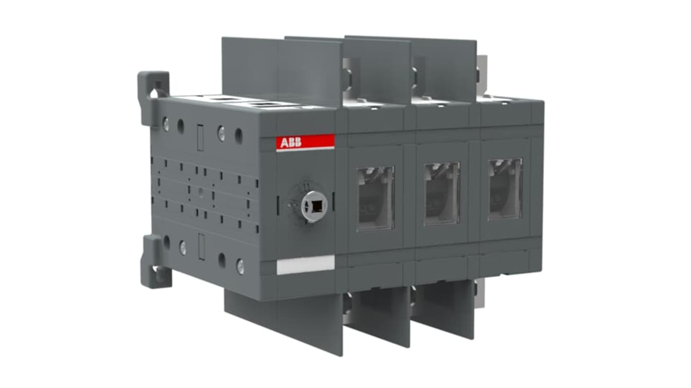 Sezionatore interruttore integrato ABB, 200A, 3 poli, montaggio su base, dimensioni 170 x 194 x 160 mm, grado di protezione IP20.