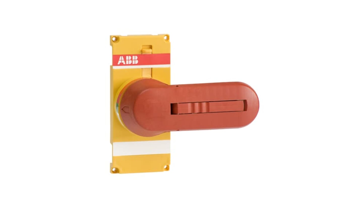Manopola rotante ABB per sezionatori, dimensioni 100 x 50 x 50 mm, compatibile con la serie 1SCA02, peso 0,27 kg.