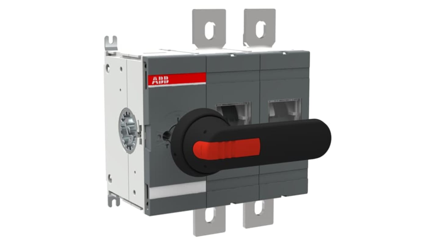 Sezionatore interruttore integrato ABB, 2 poli, 800A, grado di protezione IP65, montaggio su base, serie 1SCA02.