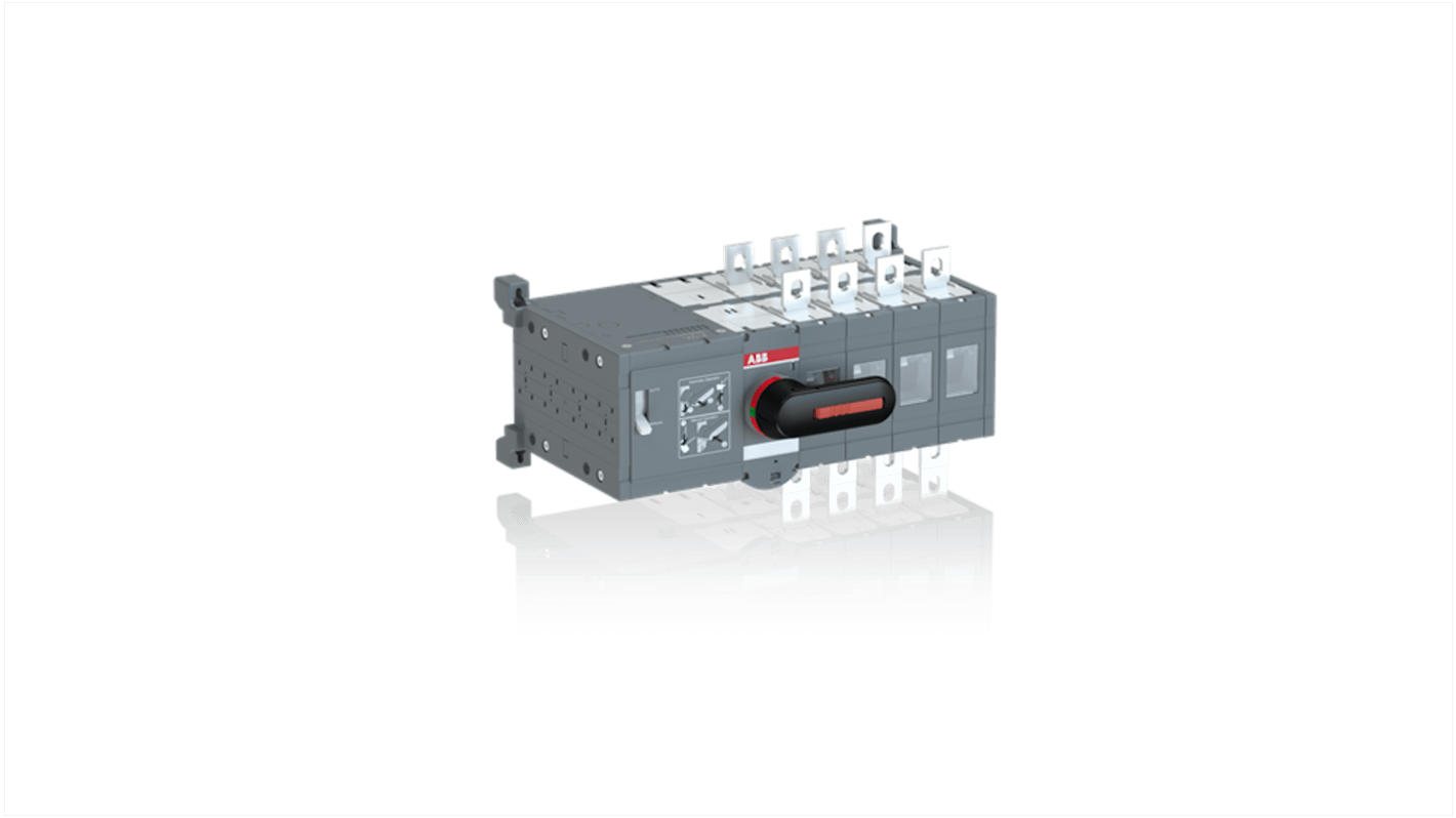 Sezionatore interruttore integrato ABB 1SCA022847R2950, 400A, montaggio su base, dimensioni 185 x 367 x 235 mm.