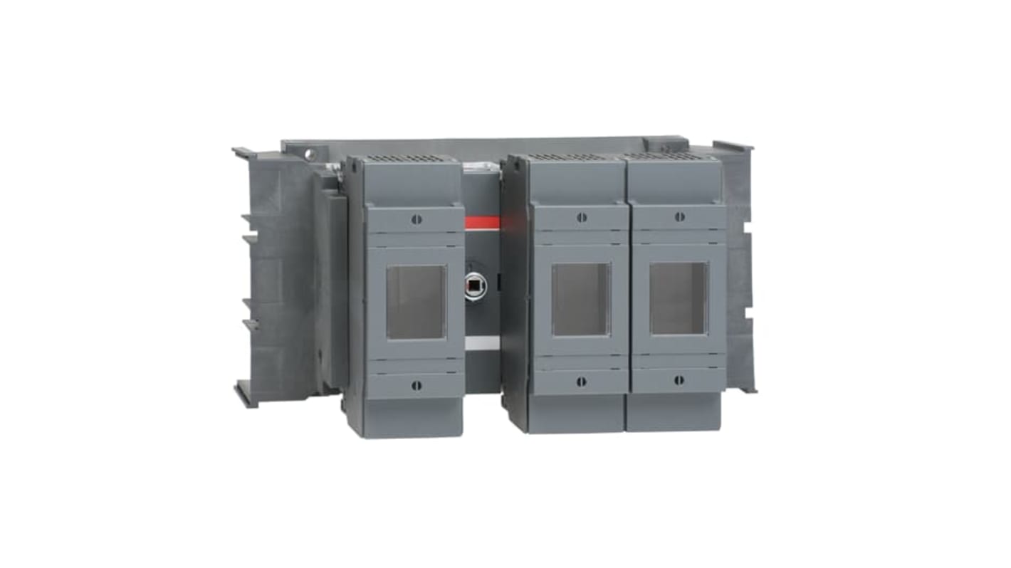 Sezionatore portafusibili ABB, 3 poli, 200A, fusibile integrato, montaggio su base, serie 1SCA02.
