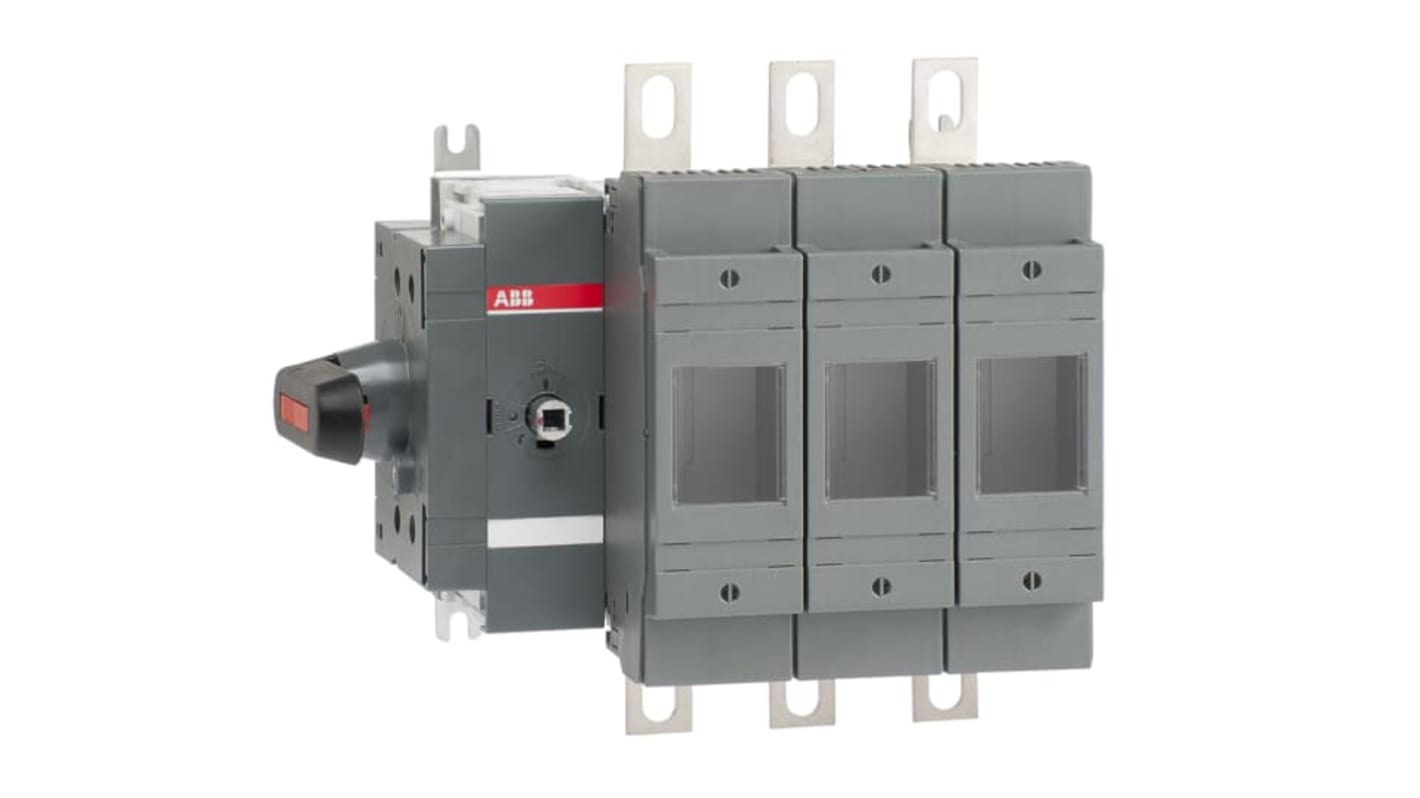 Sezionatore portafusibili ABB 3 poli, 200A, fusibile integrato, montaggio su base, serie 1SCA02, codice 1SCA022860R3990.