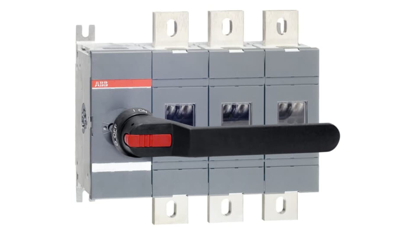 Sezionatore interruttore ABB 1SCA022860R6230, 3 poli, corrente massima 1250A, grado di protezione IP65, montaggio su base.