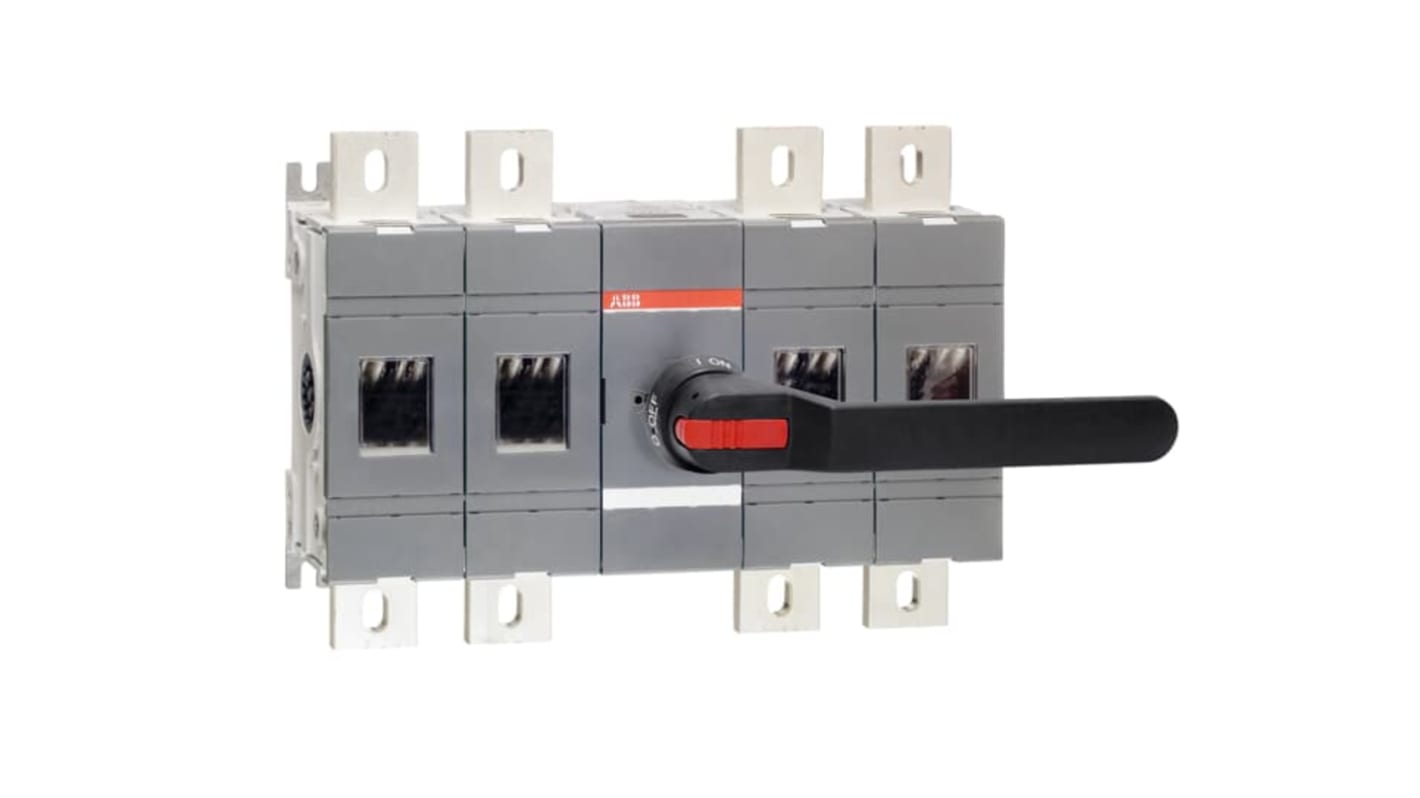 ABB Sezionatore interruttore integrato 4 poli, 1000A, azionamento anteriore, montaggio su base, codice 1SCA022871R5610.