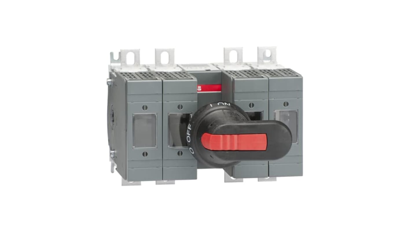 Sezionatore portafusibili ABB 1SCA115880R1001, 4 poli, 125A, montaggio su base, fusibile NH00/NH000.