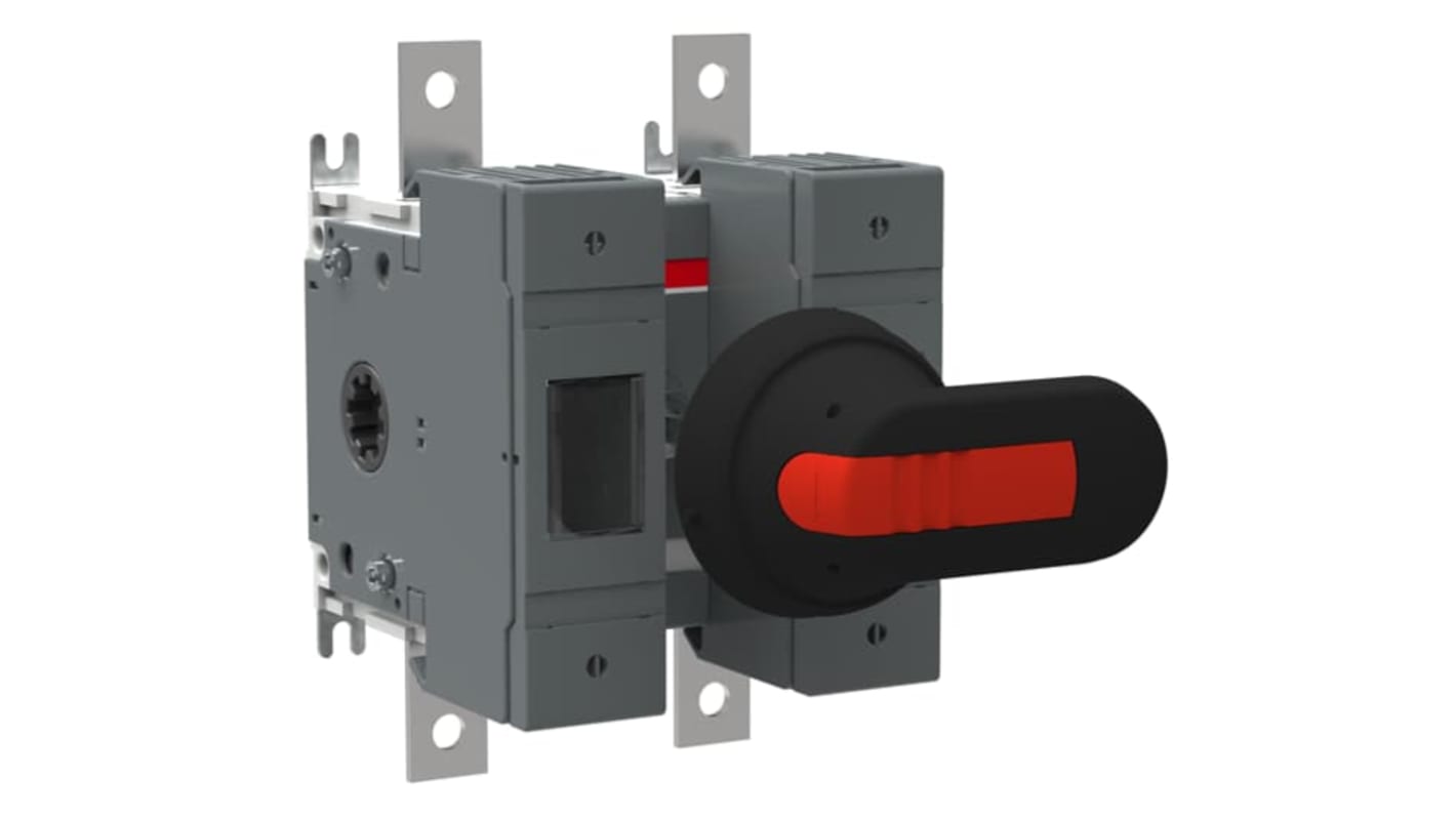 Sezionatore portafusibili ABB 1SCA116851R1001, 2 poli, 100A, montaggio su base, fusibile A2-A4, potenza di perdita 12 W.