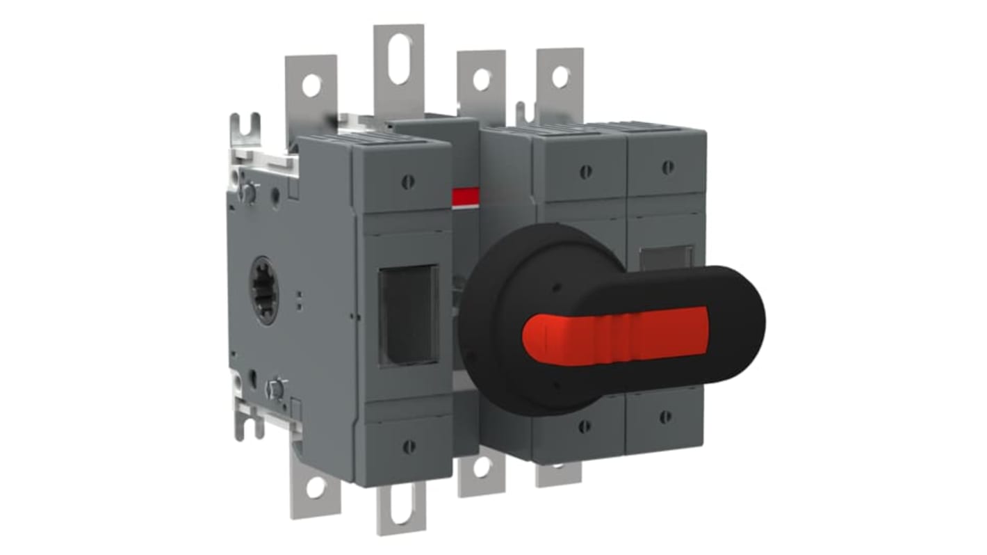 Sezionatore portafusibili ABB 1SCA123461R1001, 4 poli, 160A, fusibile integrato, montaggio su base, dimensioni A2-A4.