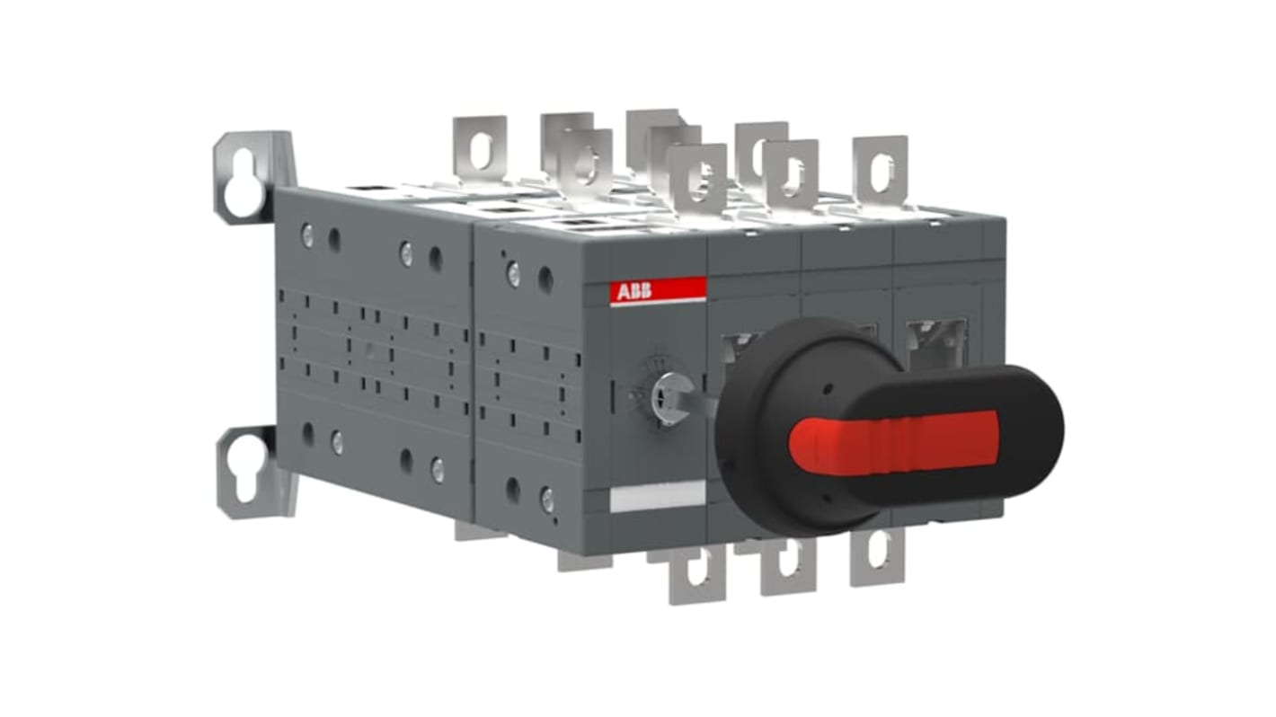 Sezionatore ABB 1SCA123551R1001 con interruttore integrato, corrente massima 160A, grado di protezione IP65, montaggio su base.