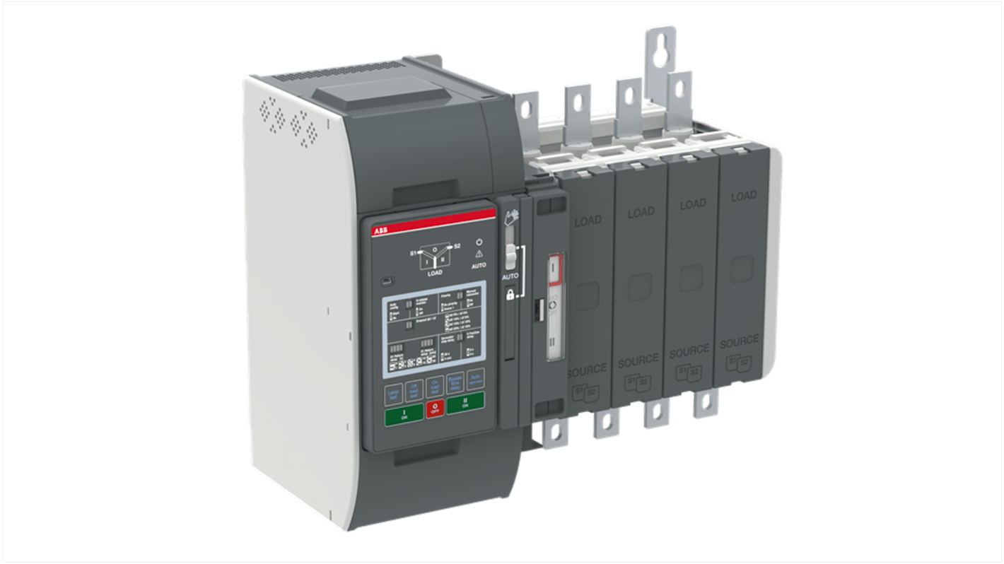 Sezionatore interruttore automatico ABB, 4 poli, corrente massima 250A, design per installazione rapida e riduzione collegamenti.