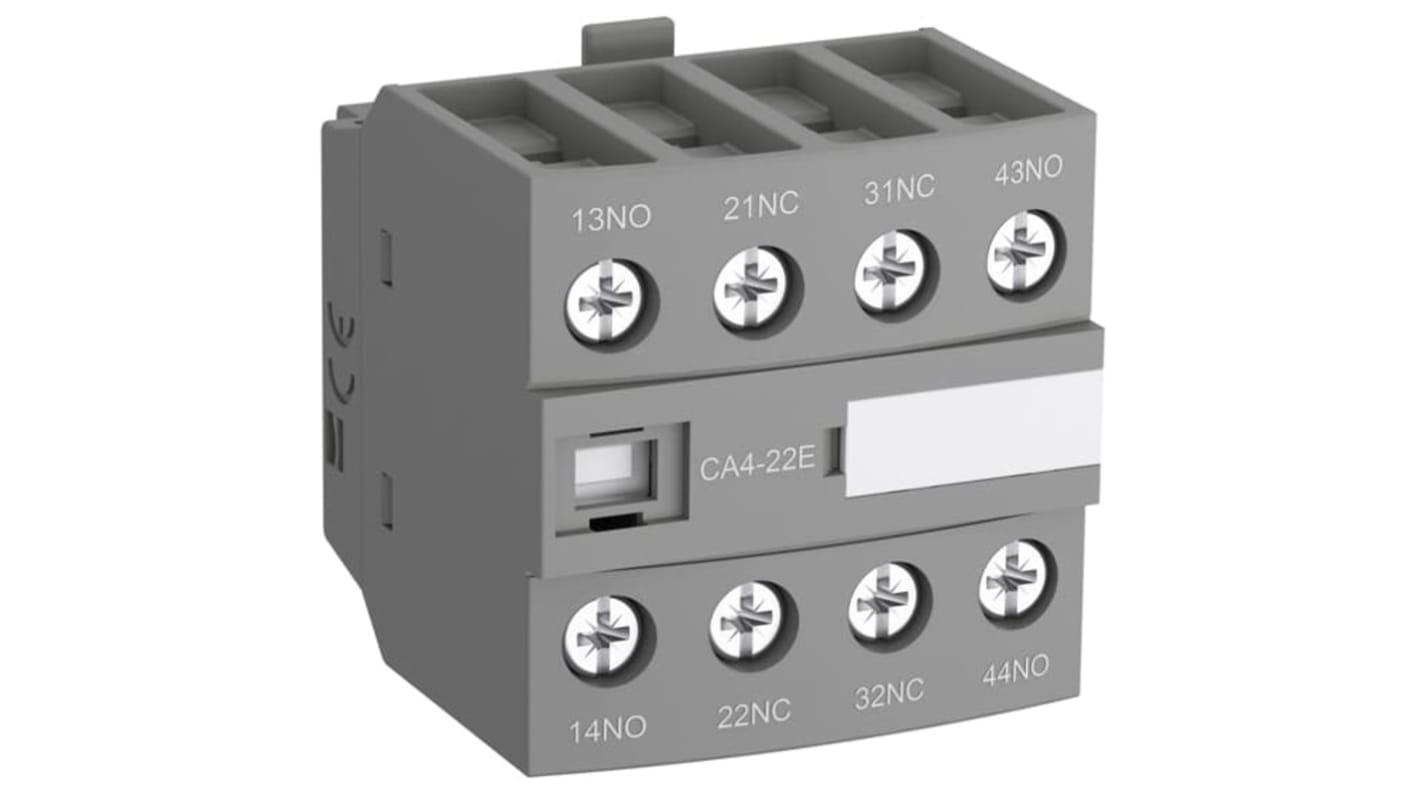 ABB 1SBN010140R1122, modulo contatti ausiliari 2 NC + 2 NA, montaggio frontale, tensione 690 V, corrente 6 A.