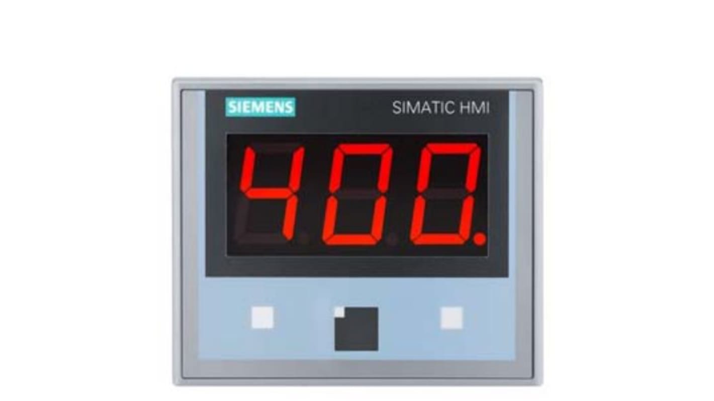 Siemens 6ES72920AA500AA0, unità display IR-DU SIMATIC S7-1200, 3 x 7 segmenti, interfaccia RS232, dimensioni 4,961 x 7,835 x 1,969 pollici.
