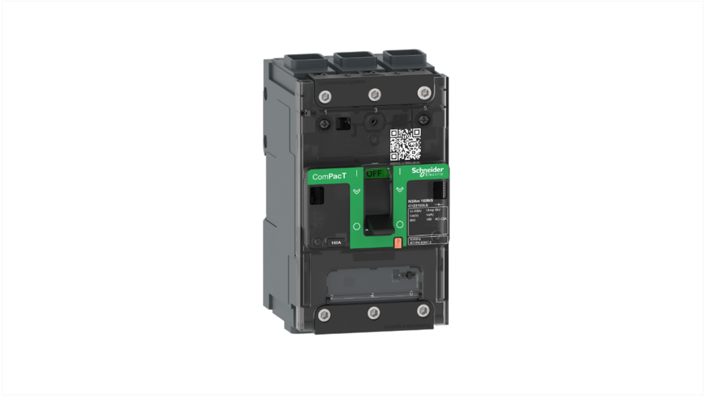 Sezionatore Schneider Electric C113100LS a 3 poli, corrente nominale 100A, installazione semplificata e paletta ergonomica.