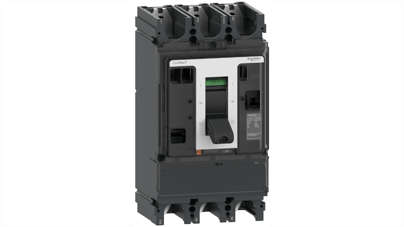 Sezionatore Schneider Electric C403400DS, 3 poli, corrente nominale 400A, installazione semplificata e paletta ergonomica.