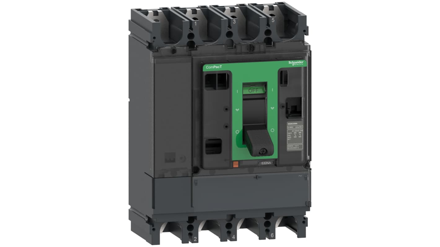 Sezionatore Schneider Electric C404400S, 4 poli, corrente nominale 400A, design ergonomico, riduzione tempi di cablaggio.