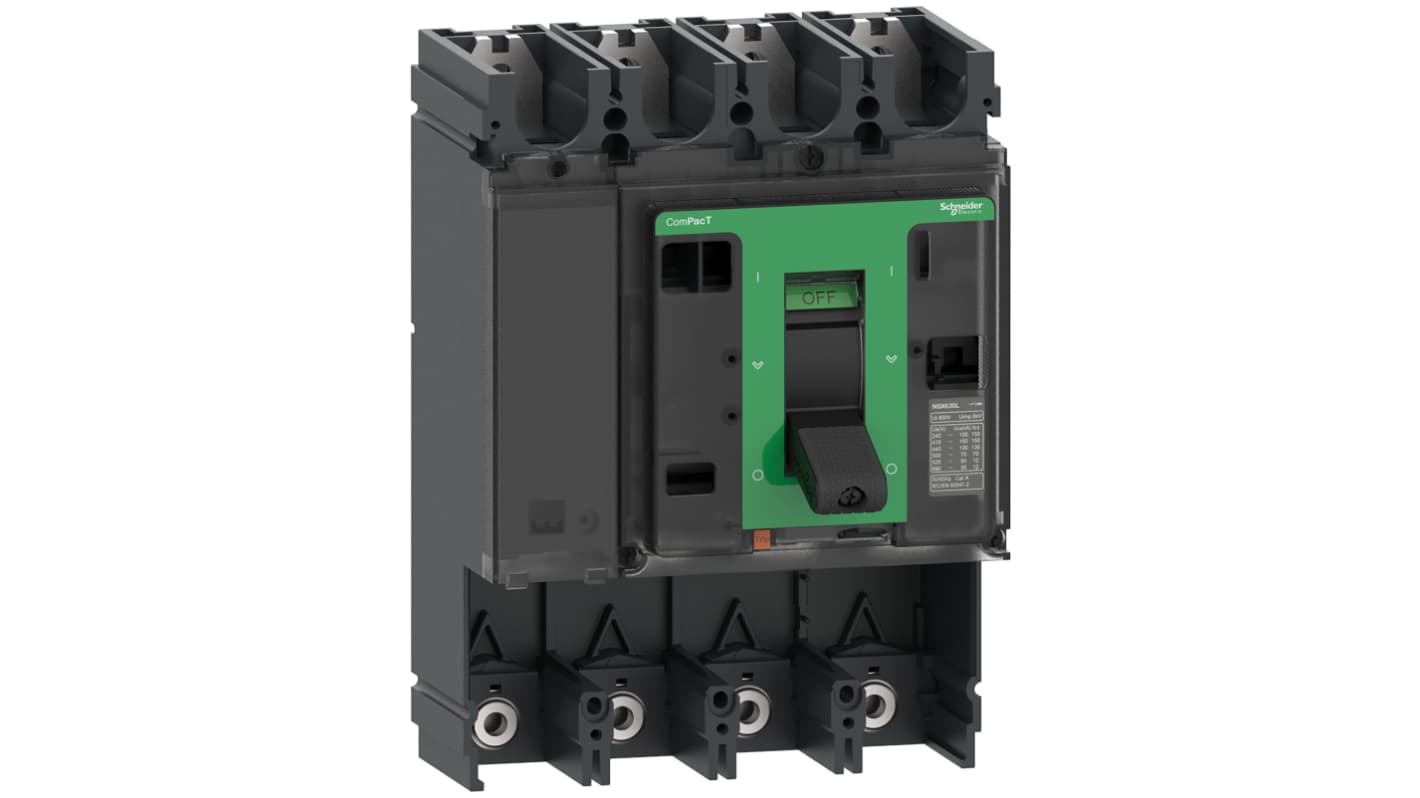 Interruttore magnetotermico Schneider Electric C40F4, 400A, design ergonomico per installazioni facili. Compatibile con diverse unità di attivazione.