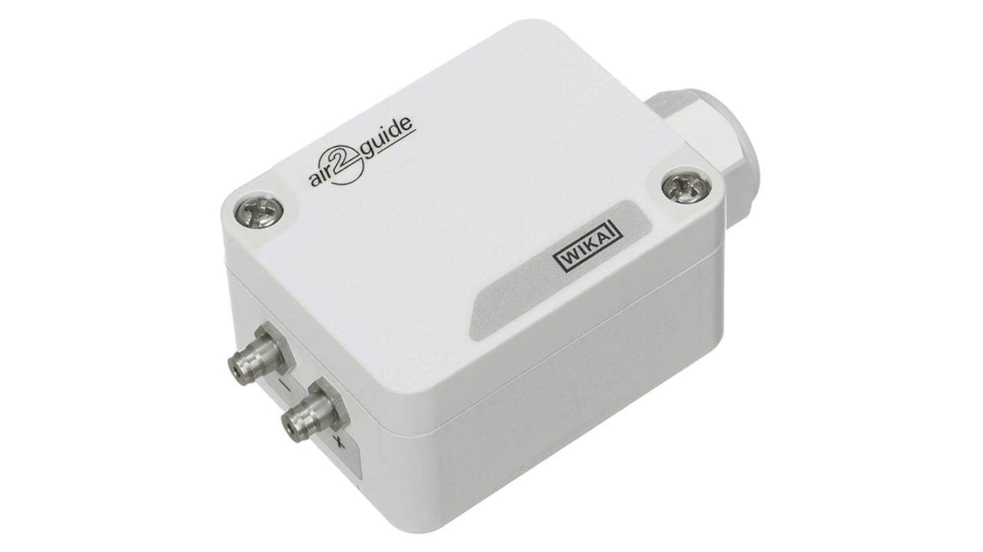 Manometro vuoto WIKA 14079622, modello A2G-55, lettura da 0 a 3750 Pa, uscita 0-10 V o 4-20 mA, per applicazioni industriali.