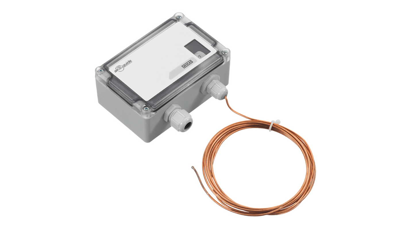 Termostato WIKA A2G-65, codice 40388488, con uscita di commutazione integrata, dimensioni 120 x 80 x 50.3 mm, montaggio semplice.