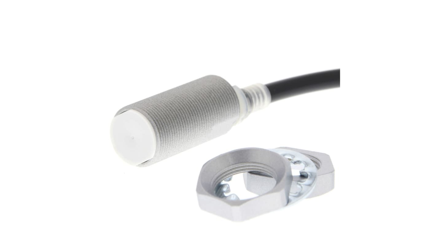 Sensore di prossimità cilindrico Omron E2EQ-X11D118 2M, tecnologia induttiva M18 x 1, uscita NPN/PNP, grado di protezione IP67G.