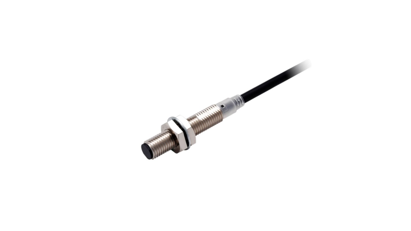 Sensore di prossimità cilindrico Omron E2E-X3B2L8 2M, PNP, M8 x 1, rilevamento 9 mm, IP67G, cavi resistenti all'olio.
