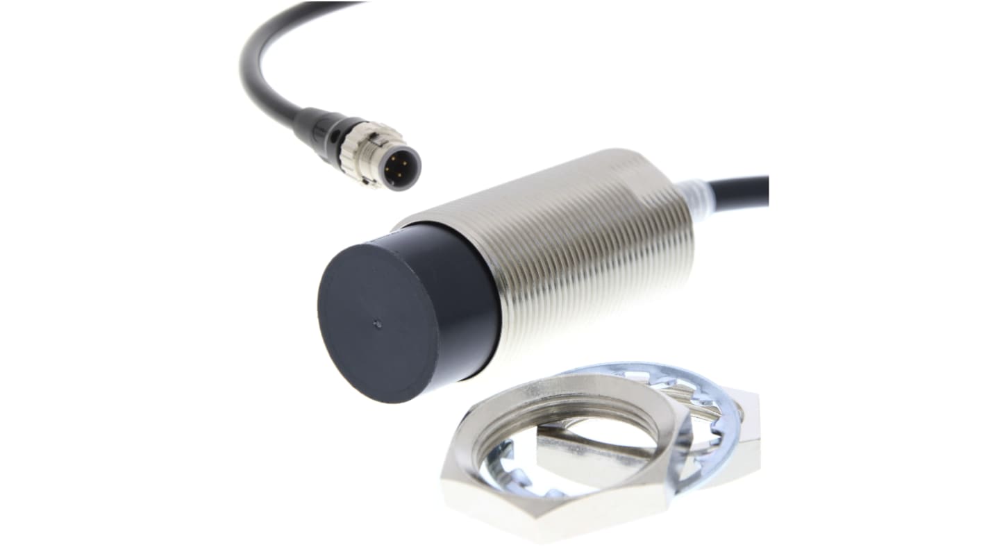 Sensore di prossimità cilindrico Omron E2E-X40MD1L30-M1TGJ 0.3M, tecnologia induttiva, uscita NPN/PNP, grado di protezione IP67G.