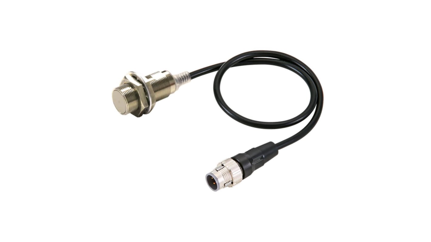 Sensore di prossimità cilindrico Omron E2E-X5D1-M1TGJ-T 0.3M, tecnologia induttiva M18 x 1, uscita NPN/PNP, grado di protezione IP67G.