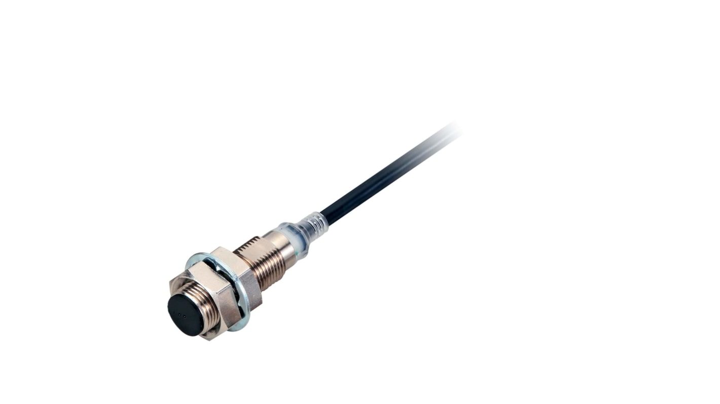 Sensore di prossimità cilindrico Omron E2E-X7D112 2M, tecnologia induttiva, filettatura M12, rilevamento 9 mm, IP67G.