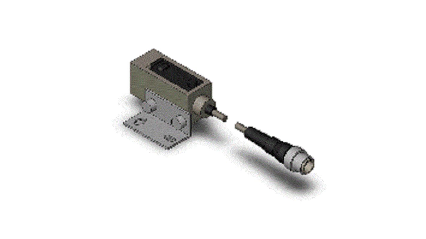 Sensore fotoelettrico rettangolare Omron E3S-CR11-M1J 0.3M, rilevamento fino a 3000 mm, uscita NPN/PNP, alimentatore integrato.