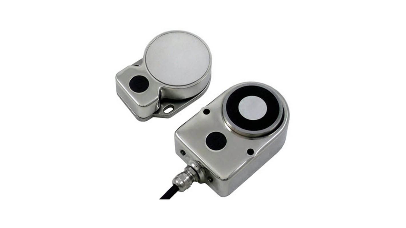 Interruttore di sicurezza Omron D40ML-SS1-U-M12, magnetico RFID, custodia inox, IP67, dimensioni 37mm x 15mm, connessione M12.