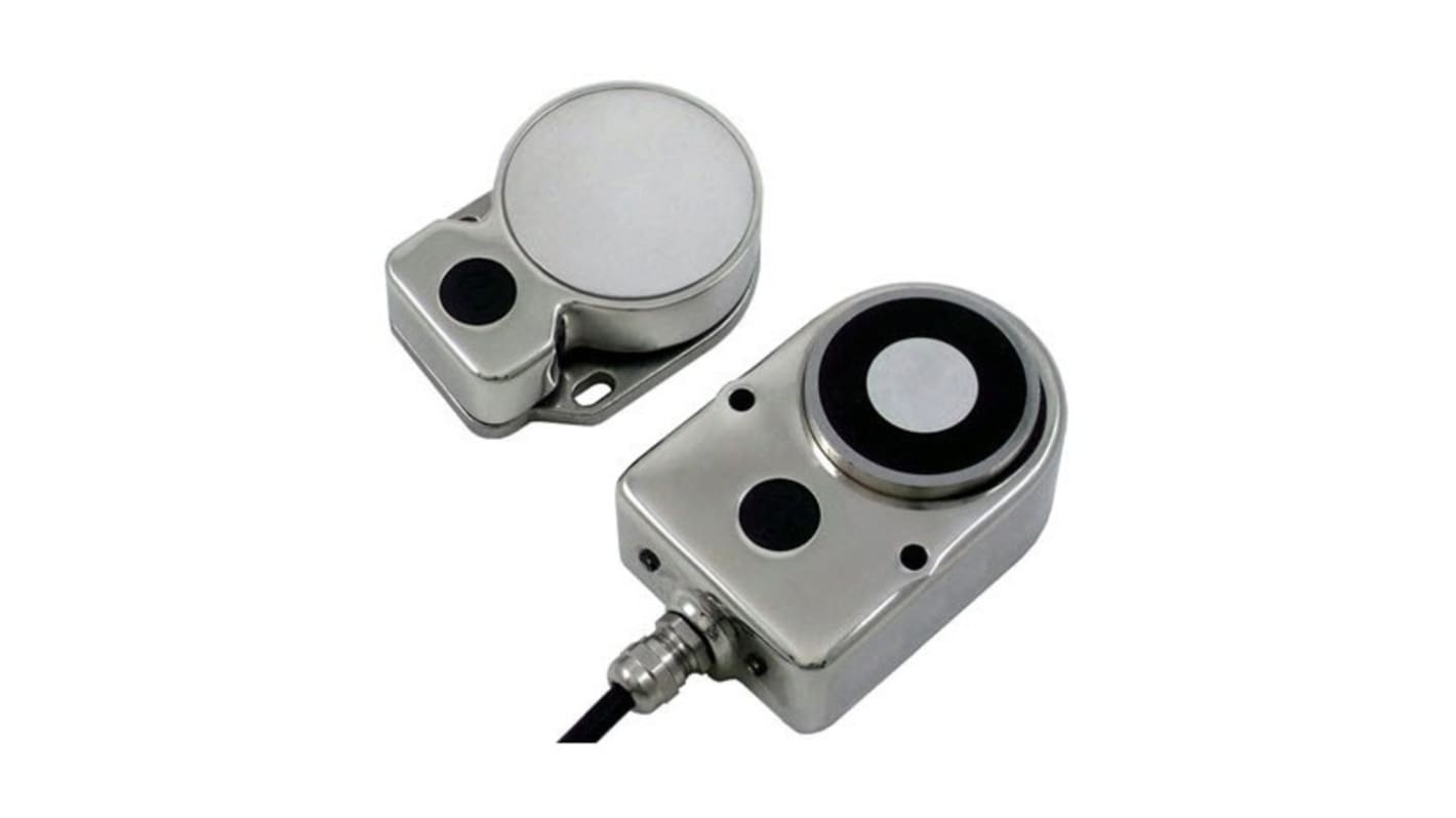 Interruttore di interblocco di sicurezza Omron D40ML-P2-U-5M, con blocco RFID e 4 contatti di sicurezza, installabile in serie.
