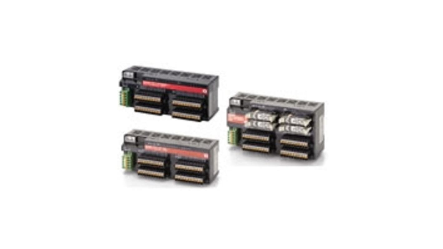 Modulo I/O Omron DST1-MRD08SL-1, 24 V c.c., 4 ingressi PNP, 4 uscite relè, montaggio su guida DIN, grado di protezione IP20.