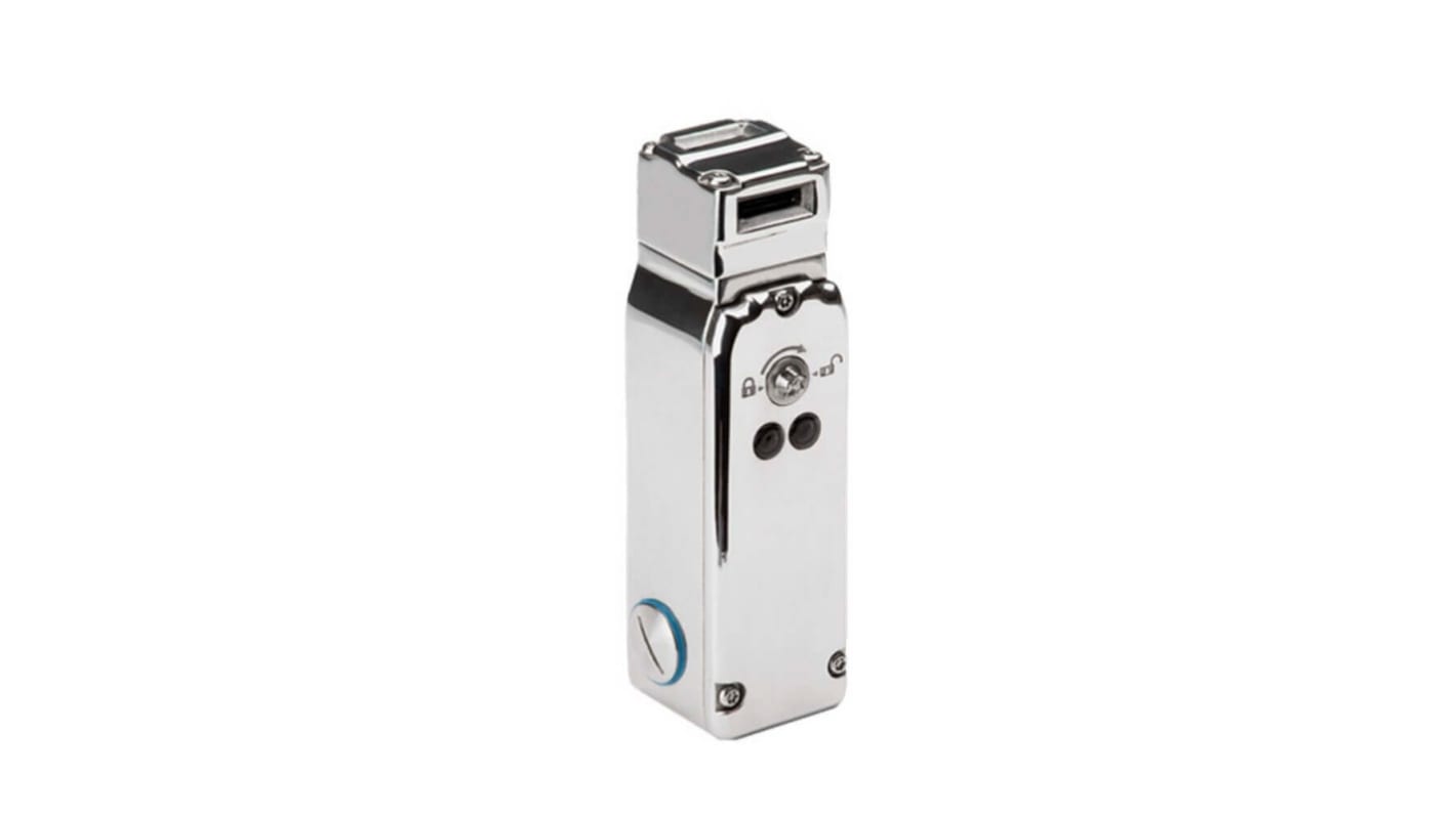 Interruttore di interblocco di sicurezza Omron F3S-TGR-KHL3, corpo in acciaio inox, 4NC/2NO, grado di protezione IP69K.