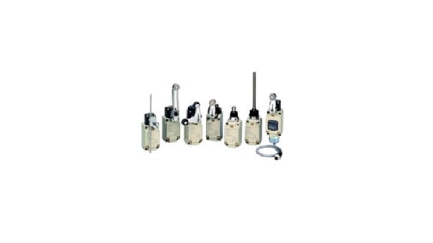 Interruttore di fine corsa Omron WL-3A100, attuatore a leva NC/NO, custodia in acciaio inox, protezione IP67, corrente 5A, tensione 120V.