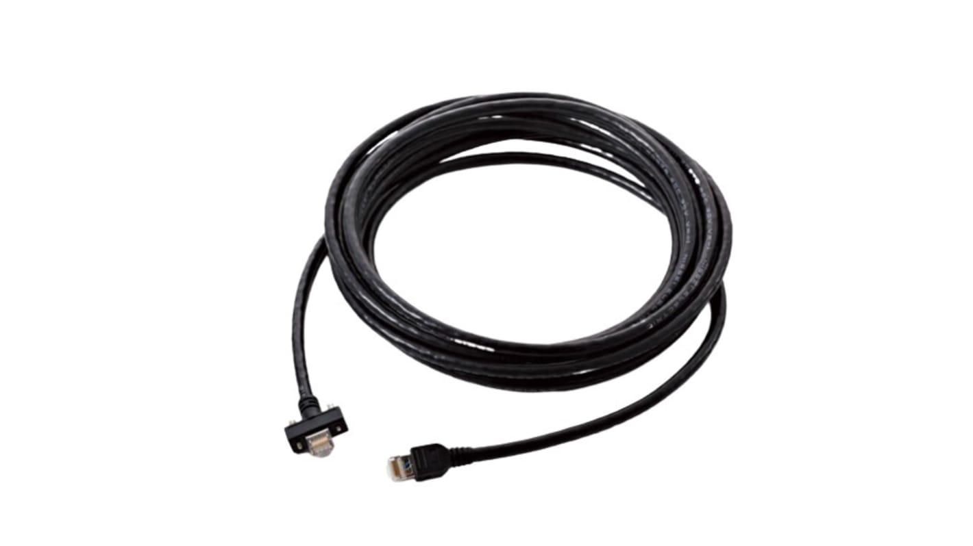 Cavo per telecamera FJ Omron FJ-VSG 40M, lunghezza 40m, con connettore maschio, per comunicazione Gigabit Ethernet.