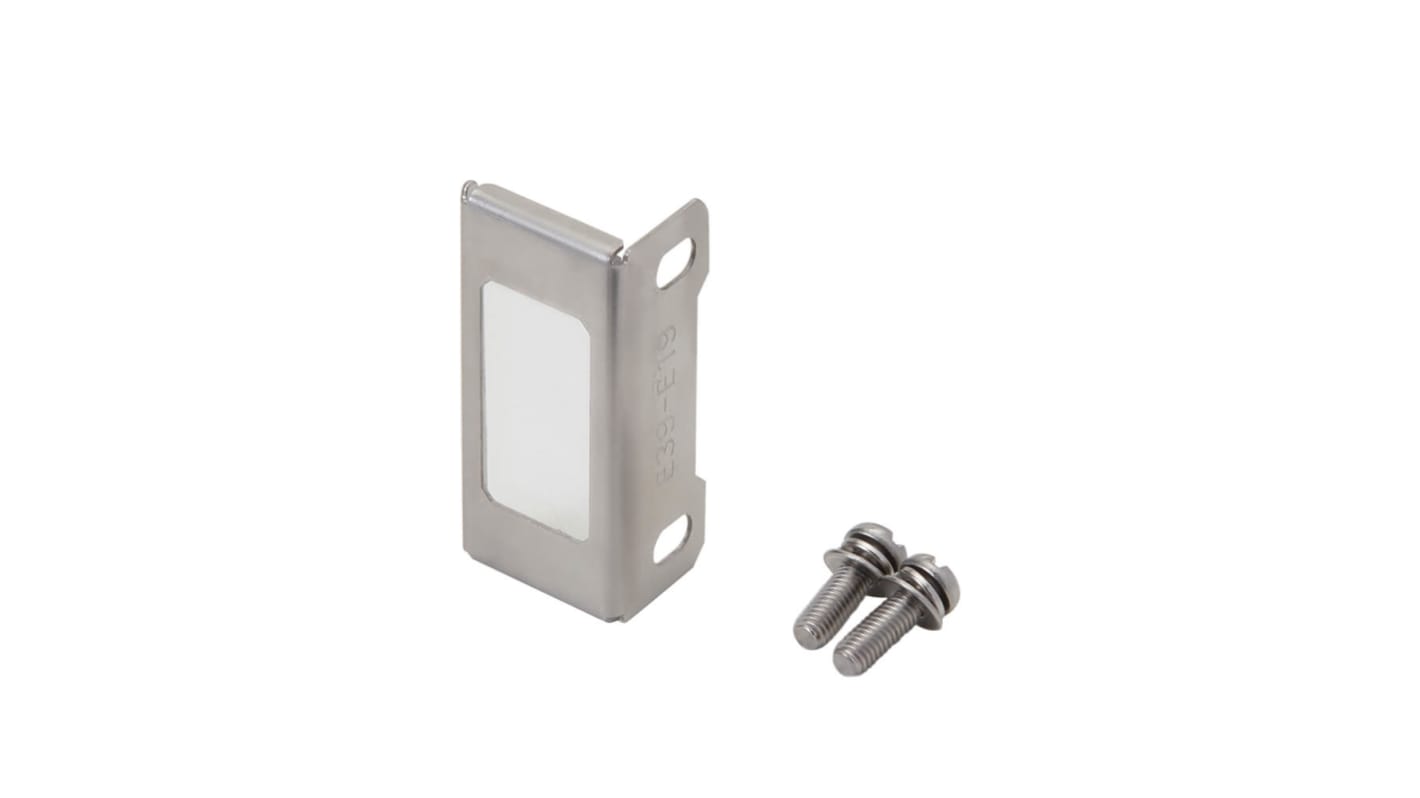 Omron E39-E19, staffa di montaggio in acciaio inox per sensore E3AS, con connettore M12 precablato.
