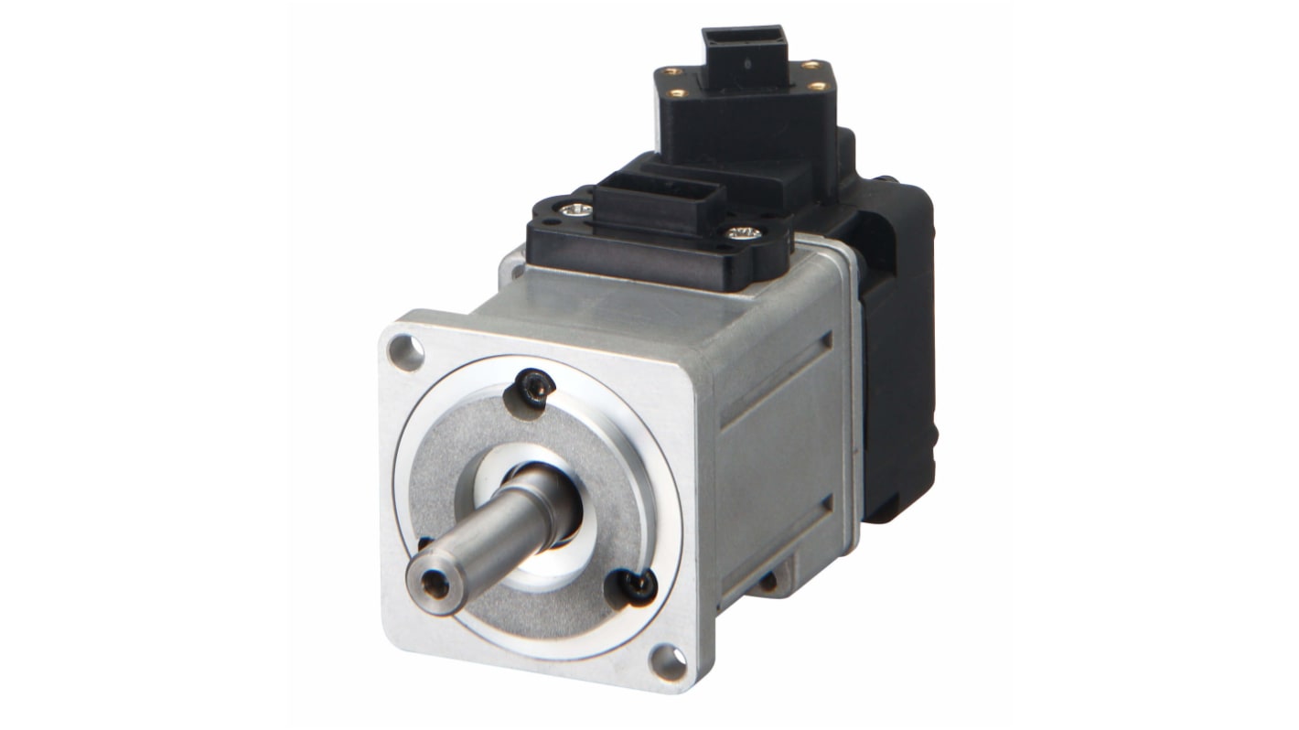 Servomotore Omron R88M-K3K030C-S2, 3 kW, 400 V, montaggio a flangia, protezione IP67, rotazione reversibile.