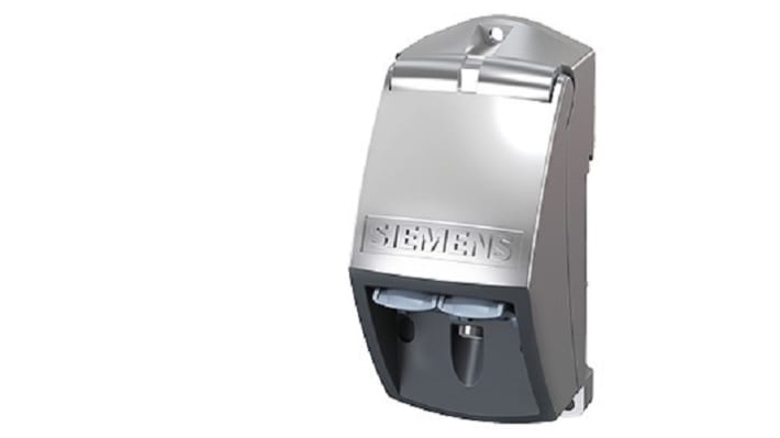 Modulo Ethernet Siemens 6GK1901-1BE00-0AA1, 2 interfacce 100 Mbit/s, RJ45, IP 40, dimensioni 115 x 50 x 59 mm.