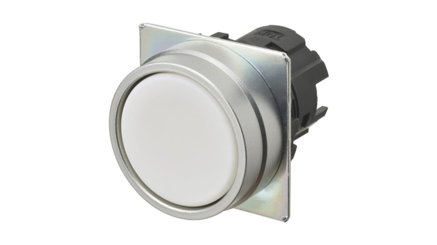 Interruttore a pulsante Omron A22NZ-MNM-NWA, montaggio a pannello, attuatore rotondo, grado di protezione IP66.