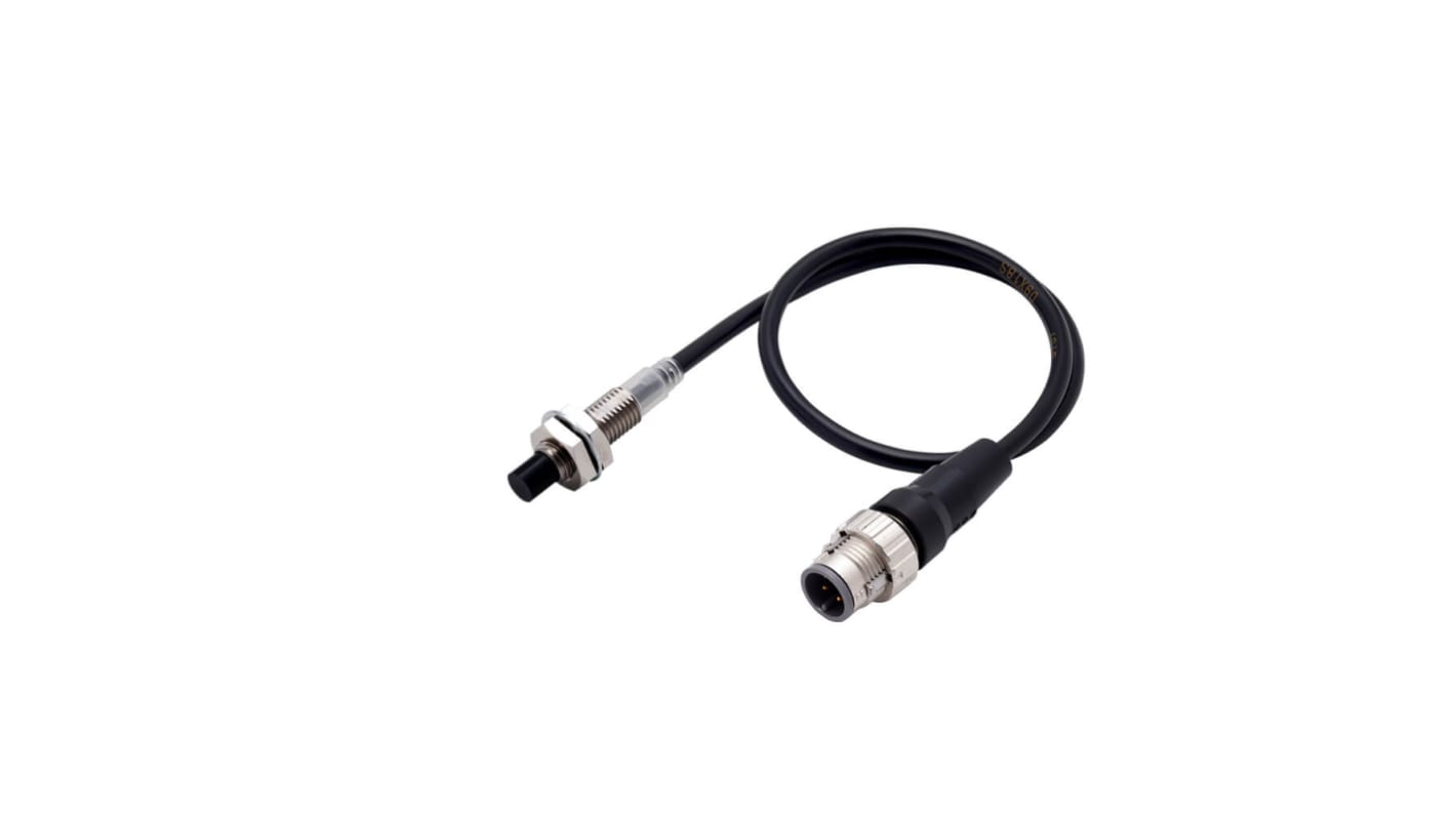 Sensore di prossimità cilindrico Omron E2E-X6MD18-M1TGJ, induttivo M8, distanza di rilevamento 6 mm, cavo PVC 0,3 m.