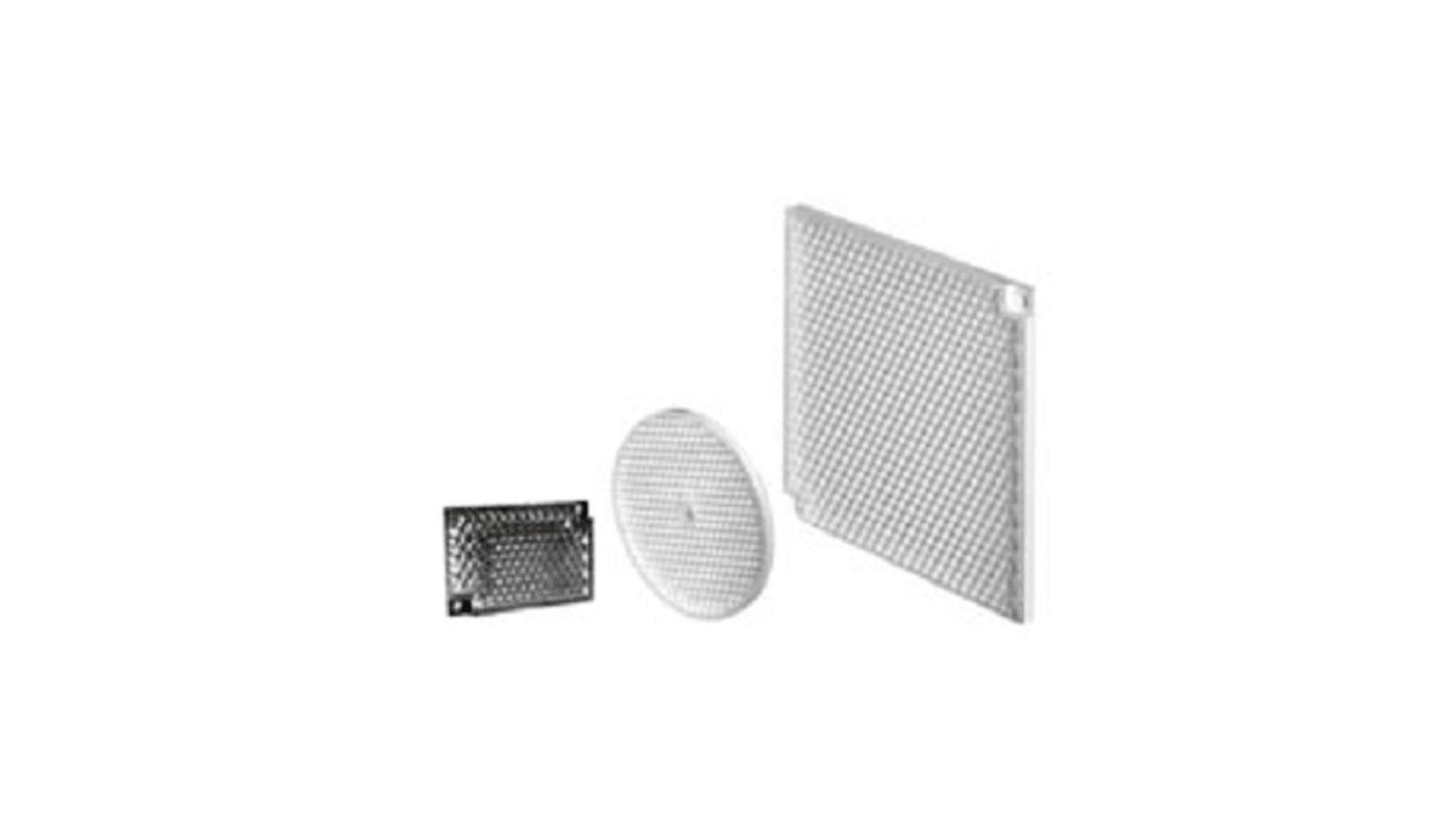 Nastro riflettente Omron E39-RSA per sensori fotoelettrici, dimensioni 35 x 10 mm, distanza di rilevamento 10-60 cm.