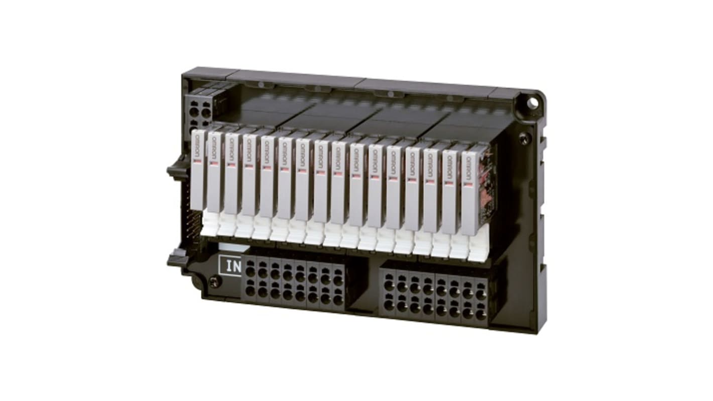 Terminale relè PNP Omron G70V-SID16P-1, 16 canali, compatibile con serie G70V, montaggio a innesto.