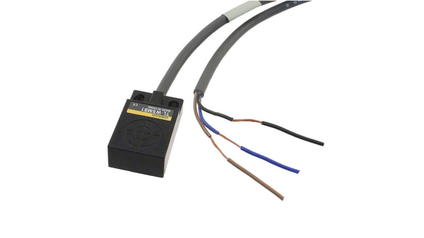 Sensore di prossimità NPN Omron TL-W5MC1 2M, induttivo, 5 mm di distanza di rilevamento, cavo PVC 2 m, IP67.