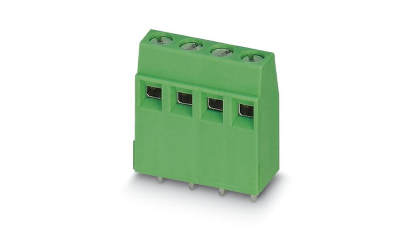 Morsettiera per circuito stampato Phoenix Contact 1731831, 1 fila, passo 5.08mm, verde, 3 posizioni. Contatti in lega di rame.