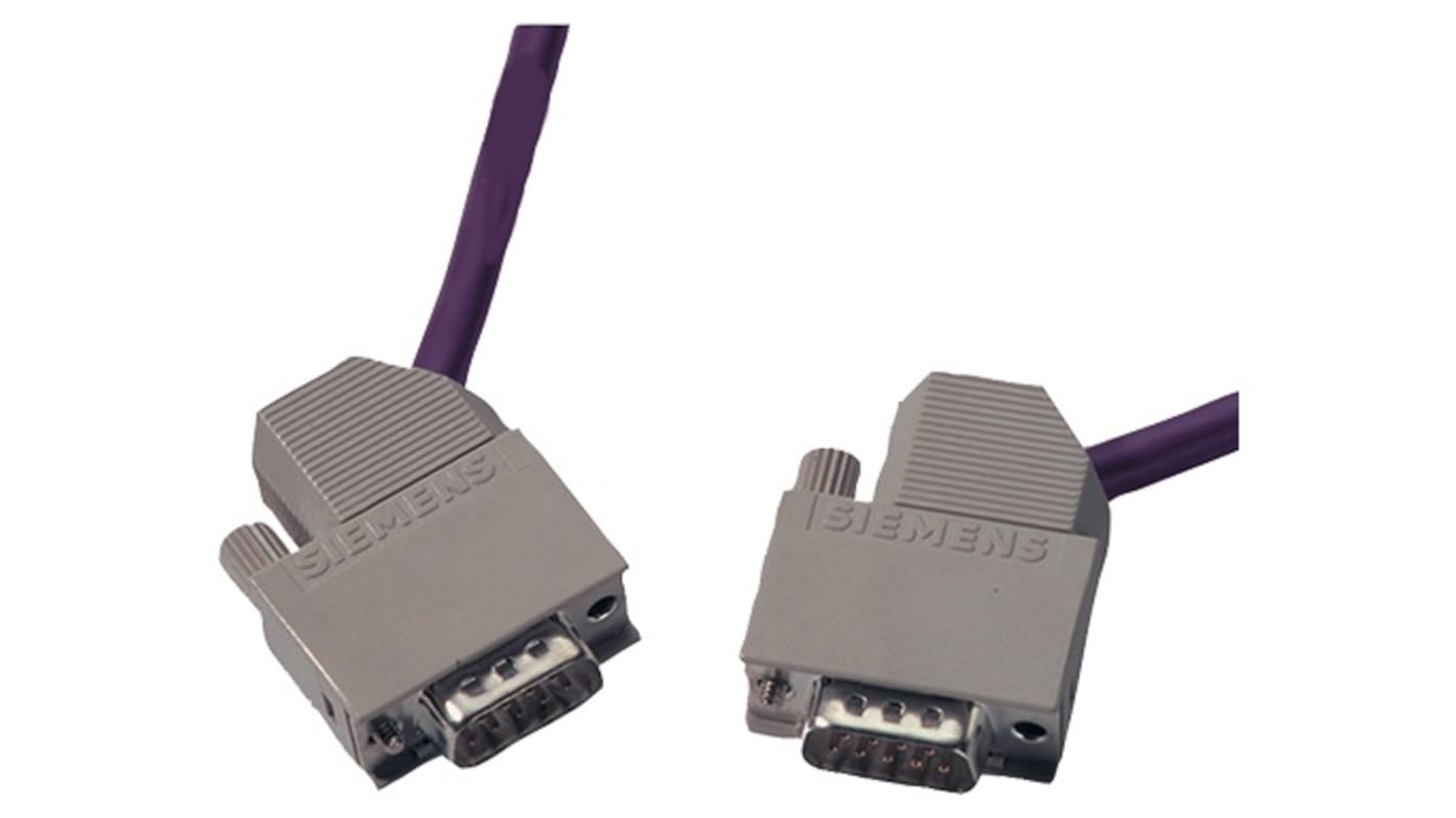 Cavo Siemens 6XV18301CH30 per collegamento PROFIBUS, pre-assemblato con 2 connettori D-sub a 9 poli, isolamento 1 GΩ·m.