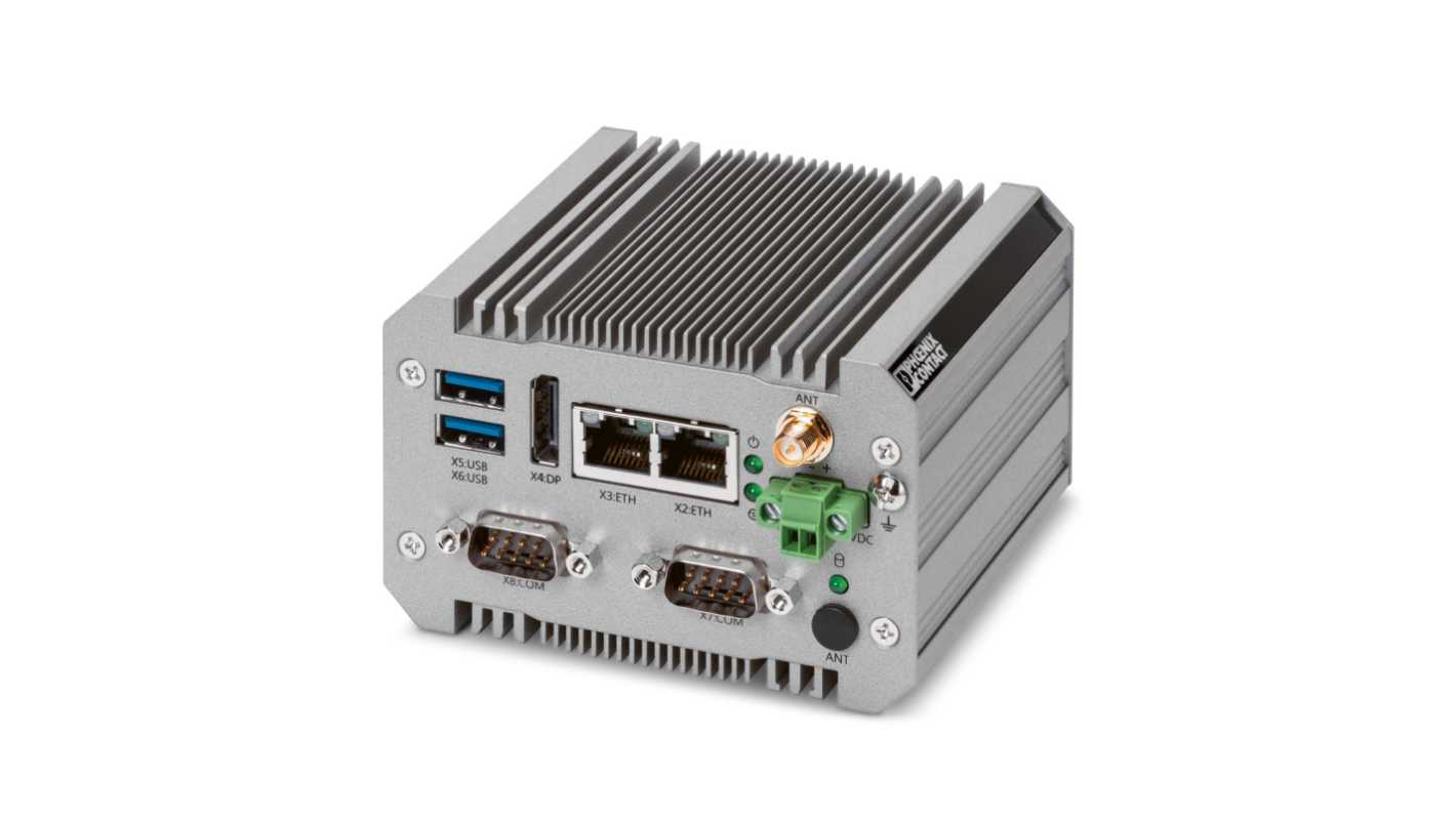 Computer industriale Phoenix Contact 1272687 BL2 BPC, Intel Atom E3940, montaggio su guida DIN, dimensioni 92 x 99 x 63 mm.
