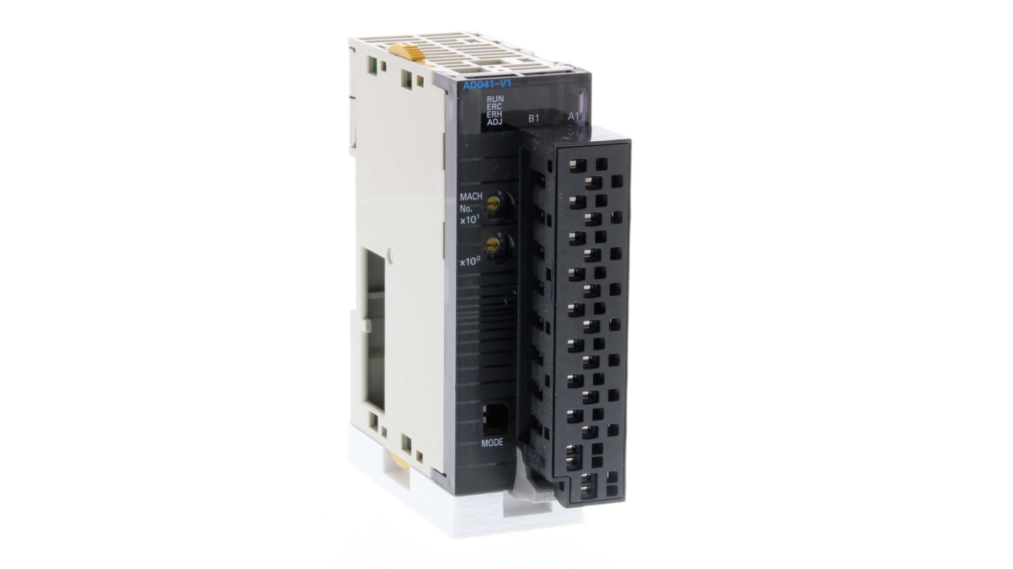 Omron CJ1W-AD041-V1(SL), unità di ingresso analogico con 4 ingressi, dimensioni 90 x 31 x 85 mm, risoluzione 13 bit.