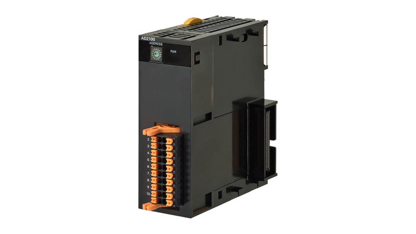 Omron CK3W-AD3100, modulo di ingresso analogico per CK3M, 8 ingressi da -10 a 10 V, risoluzione 16 bit, dimensioni 90 x 80 x 31,6 mm.