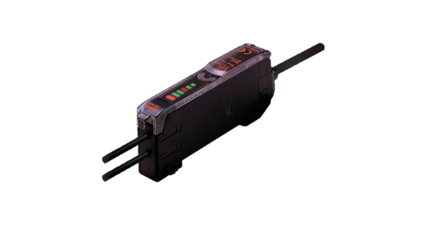 Amplificatore fibra PNP Omron E3X-NA41 2M, alimentazione 12-24 V, cavo 2 m, tempo di risposta 0,0002 s, IP50.