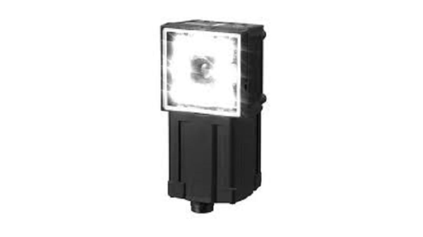Lettore codici a barre Omron FQ-CR15100F-M, montaggio fisso, distanza di lettura 220-970 mm, uscita PNP, alimentazione 24 V.
